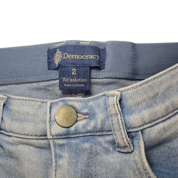Democracy "Ab"solution High Rise Spliced Ankle Length Straight Leg Jeans Size 2 - Picture 6 of 12